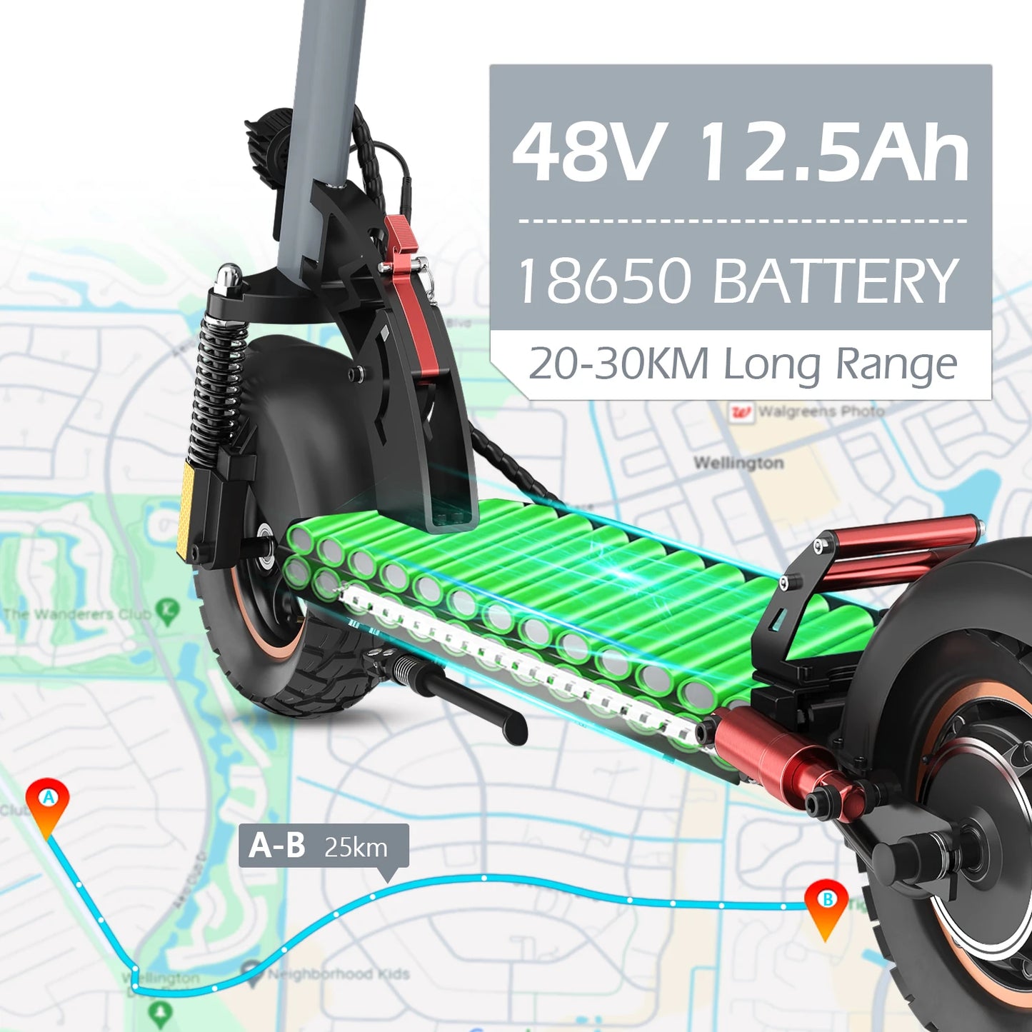 Trottinette Électrique 1000W – Batterie 48V, 60km d’Autonomie