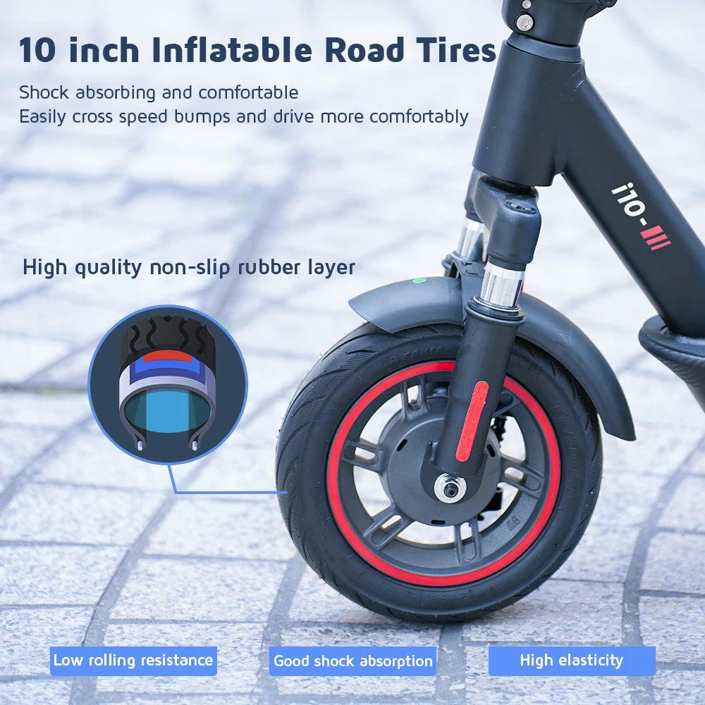 Trottinette Électrique iScooter I10 – 650W, 45 km/h, 45 km d'autonomie, Pliable, Tout-Terrain