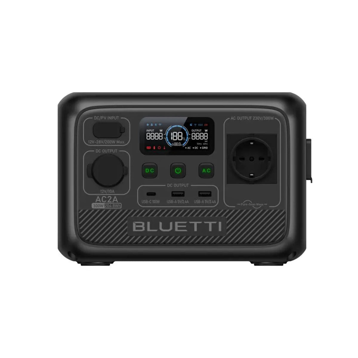 BLUETTI AC2A – Station d'Énergie Portable 204Wh | 300W LiFePO₄