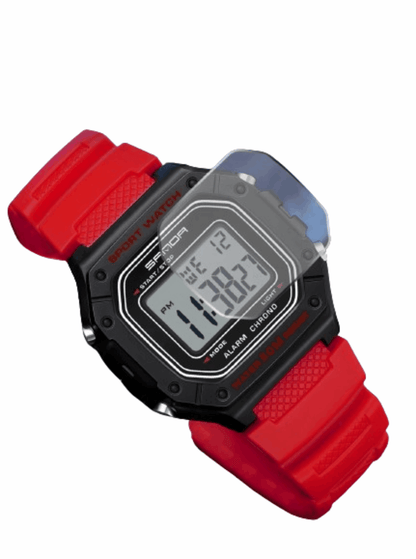 Montre Quartz Homme Étanche, plus LED, avec Chronomètre Sportif - B-konnect