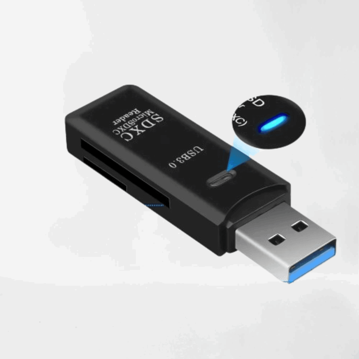 Lecteur de cartes Mini USB 3.0 Micro SD TF haute vitesse 2 en 1 - B-konnect