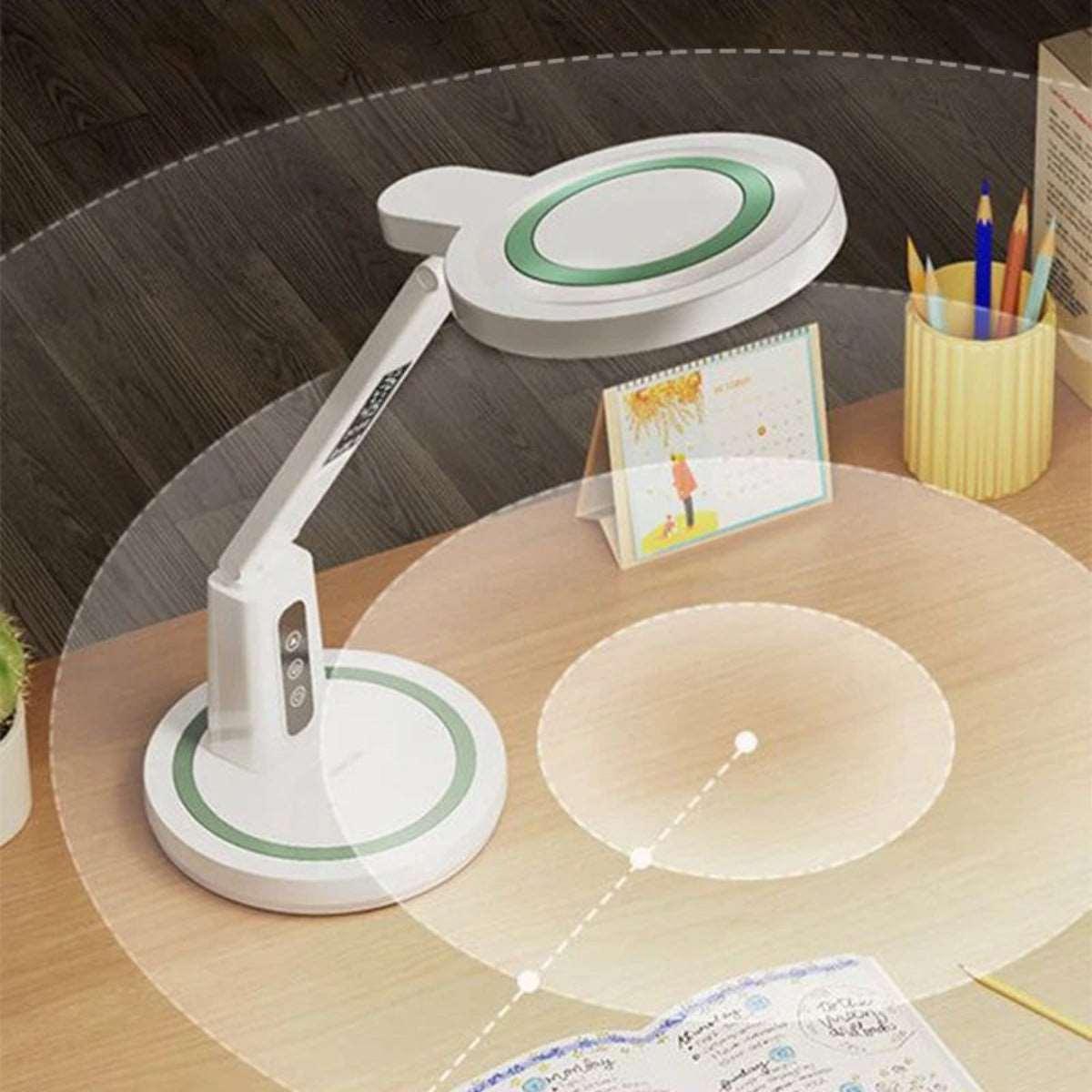 Lampe de Bureau LED Pliable USB, Chargeable avec horloge intégrée - B-konnect