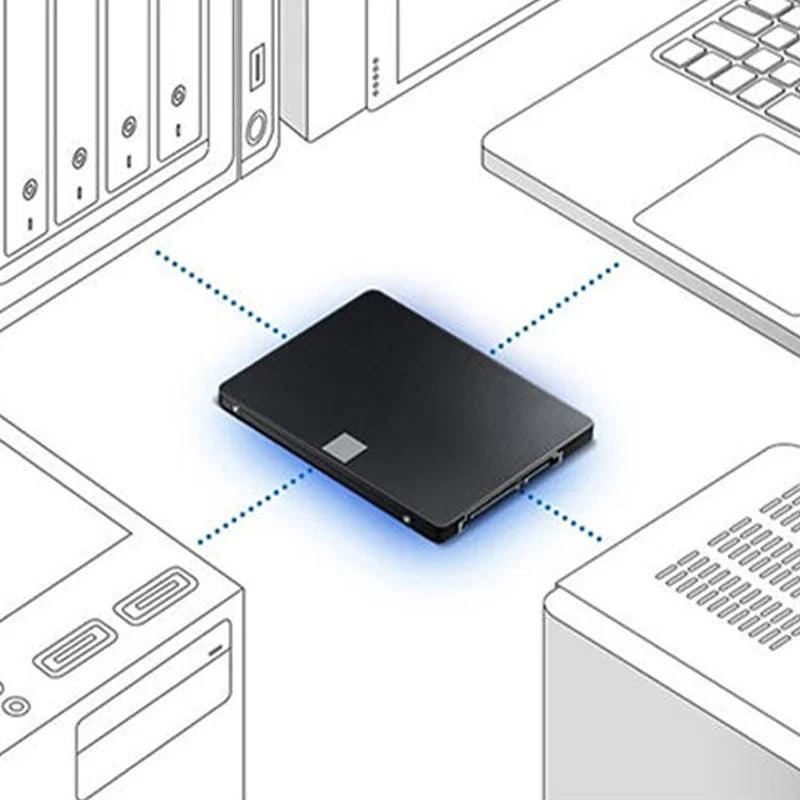 Disque dur SSD Interne SATA III 2.5 4TB pour pc portable et fixe - B-konnect