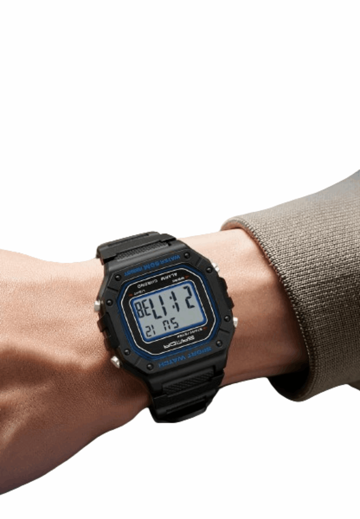 Montre Quartz Homme Étanche, plus LED, avec Chronomètre Sportif - B-konnect