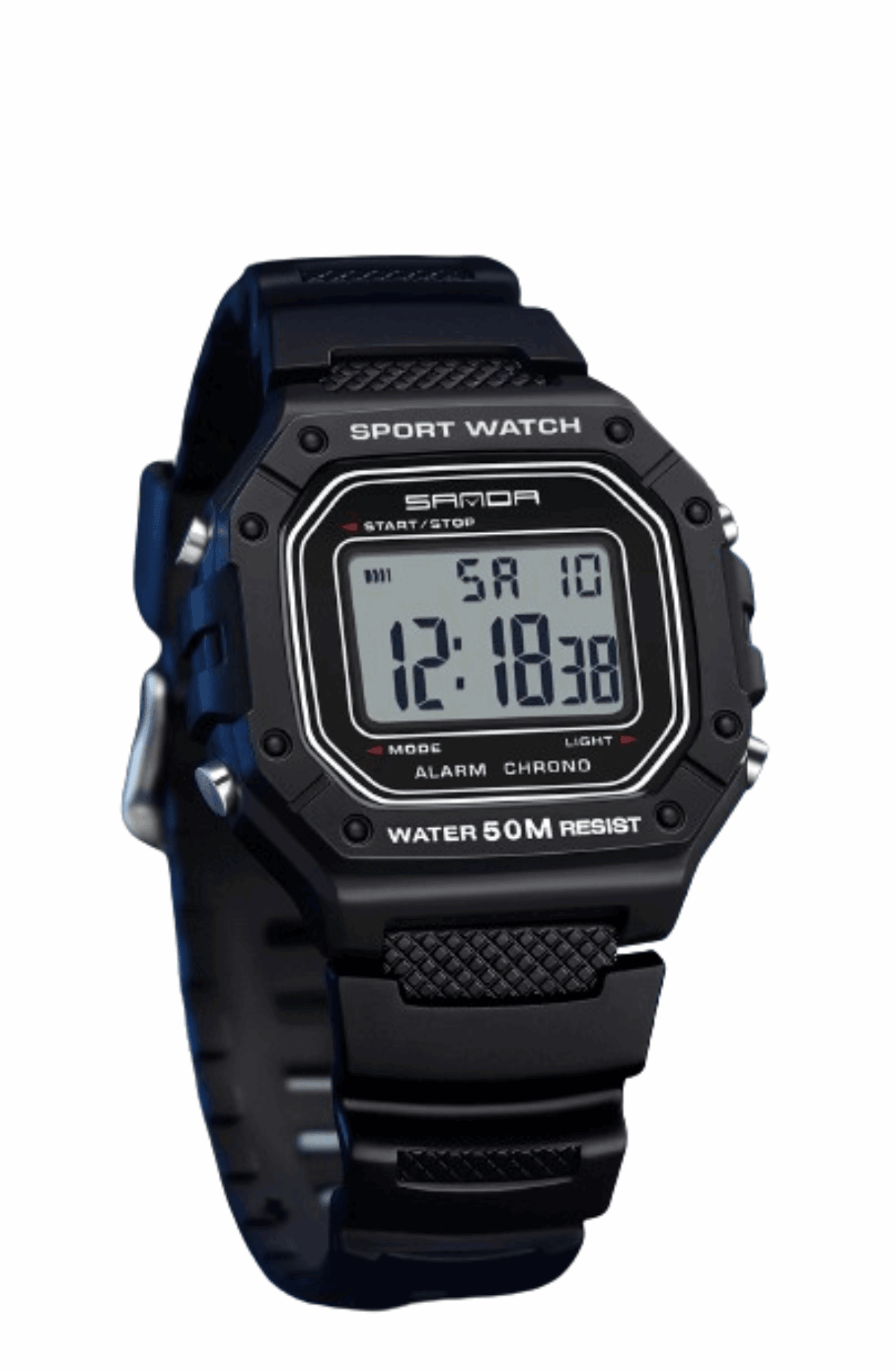 Montre Quartz Homme Étanche, plus LED, avec Chronomètre Sportif - B-konnect