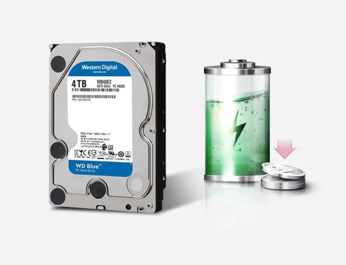 WD BLUE disque dur HDD SATA III 3.5" Grande capacité de stockage 4TO - B-konnect