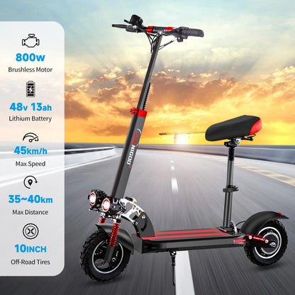 Trottinette Électrique Adulte – 800W, Batterie 48V 13Ah, 45km/h,