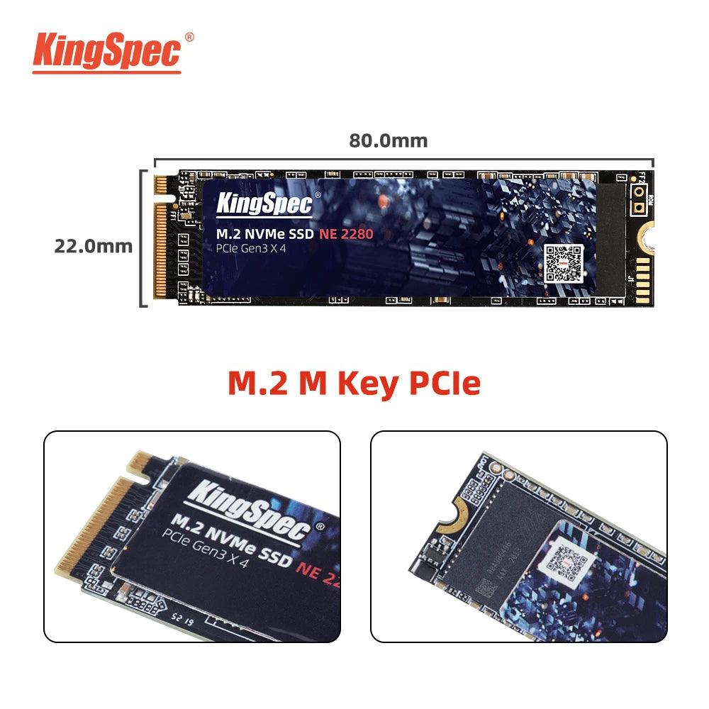 KingSpec SSD M.2 NVMe PCIe 3.0 - 128GB à 2TB Haute Performance - B-konnect