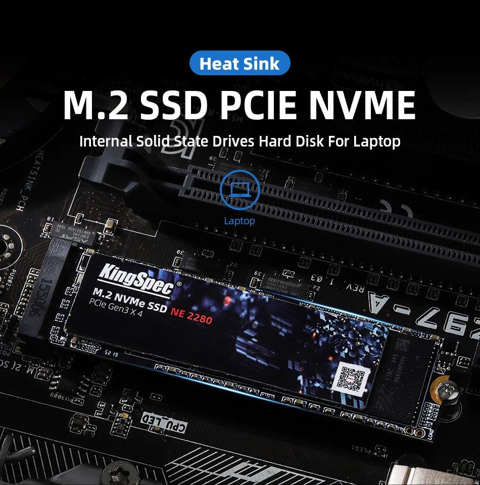 KingSpec SSD M.2 NVMe PCIe 3.0 - 128GB à 2TB Haute Performance - B-konnect