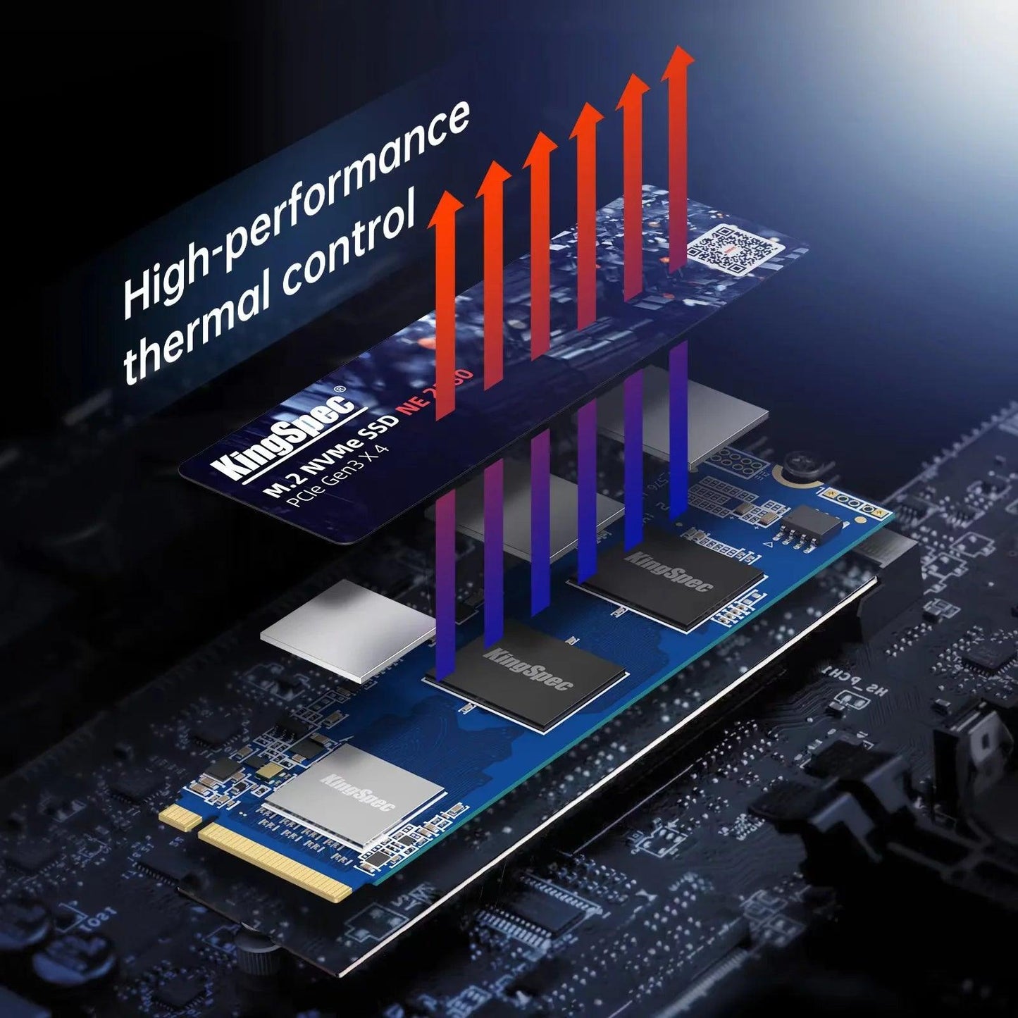 KingSpec SSD M.2 NVMe PCIe 3.0 - 128GB à 2TB Haute Performance - B-konnect