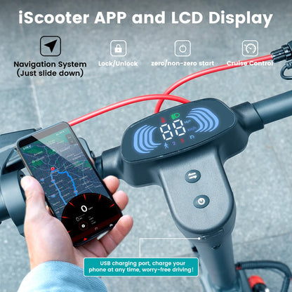 Trottinette Électrique iScooter I10 Pro – 800W, 45 km/h, 60 km d’Autonomie, Pliable