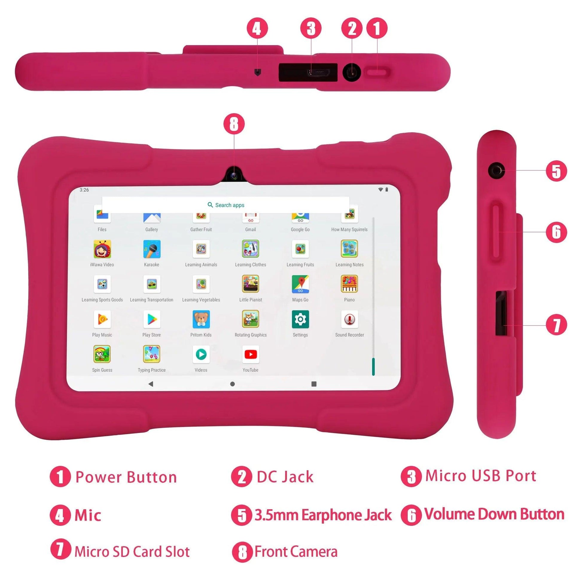 Tablette Éducative pour Enfants Pritom K7 - B-konnect