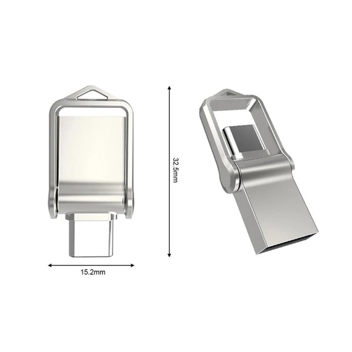 Clé USB Métal Type-C 1TB/2TB - Haute Vitesse OTG 3.0 - B-konnect