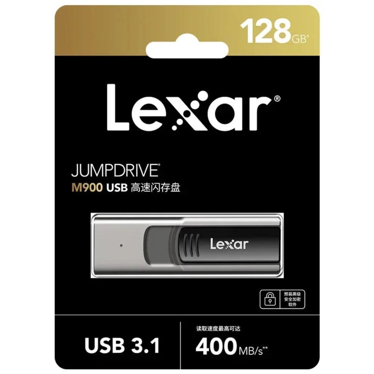 Clé USB Lexar M900 3.1, 128/256 Go, 400 Mo/s, élégant design - B-konnect