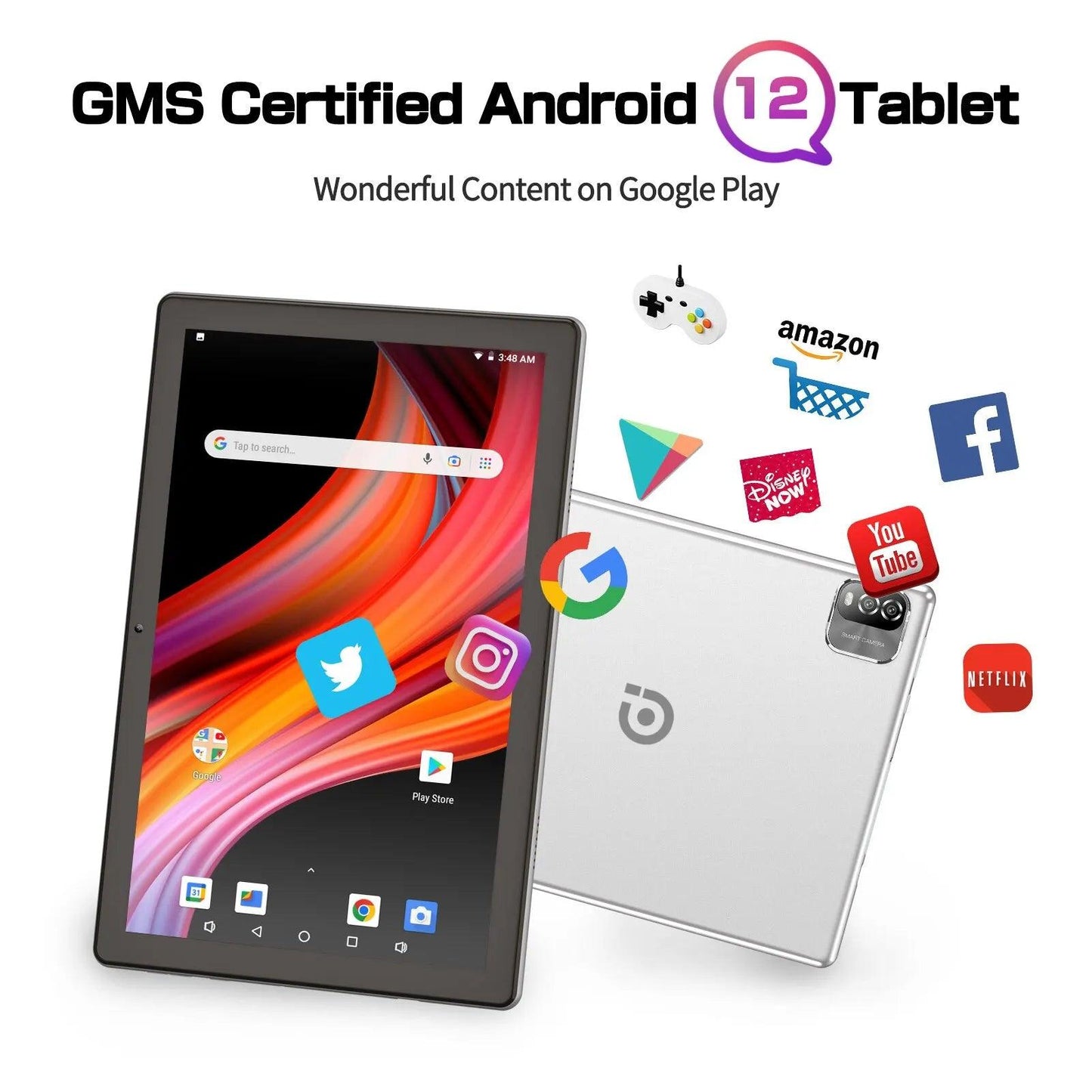 Tablette 10.1" 3GB RAM 64GB ROM Quad Core Processor WiFi 6 - B-konnect