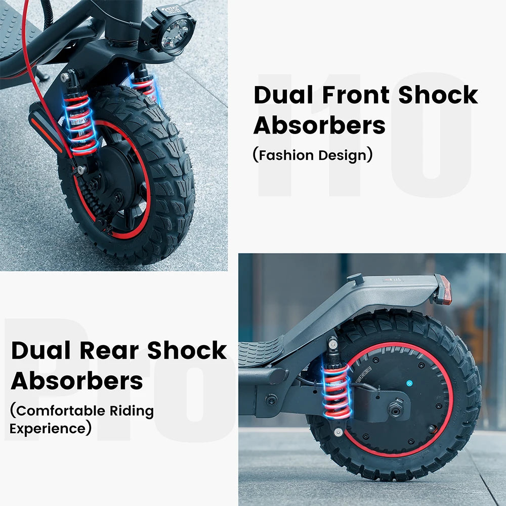 Trottinette Électrique iScooter I10 Pro – 800W, 45 km/h, 60 km d’Autonomie, Pliable