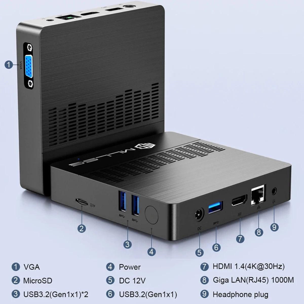 Mini PC M2 Air Intel N4000, 6GB RAM, WiFi, Windows 11 - B-konnect