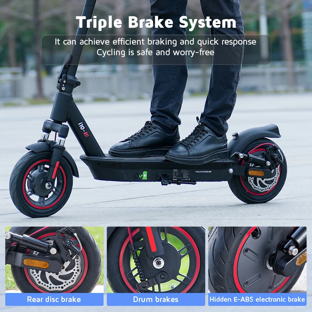 Trottinette Électrique iScooter I10 – 650W, 45 km/h, 45 km d'autonomie, Pliable, Tout-Terrain