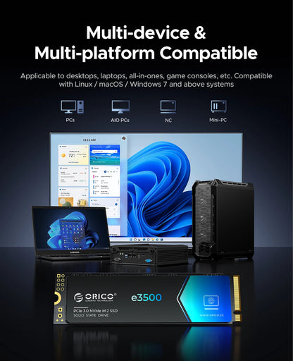 SSD interne ORICO PCIe Gen3x4 NVMe M.2 2280