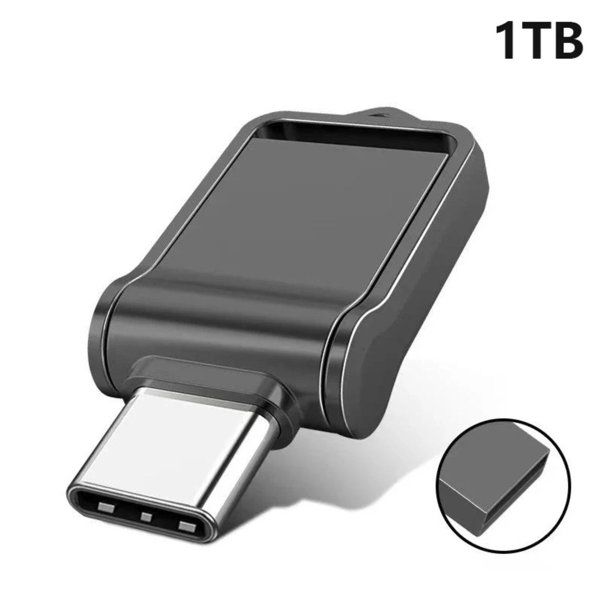 Clé USB Métal Type-C 1TB/2TB - Haute Vitesse OTG 3.0 - B-konnect