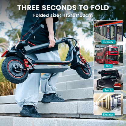 Trottinette Électrique iScooter I10 Pro – 800W, 45 km/h, 60 km d’Autonomie, Pliable