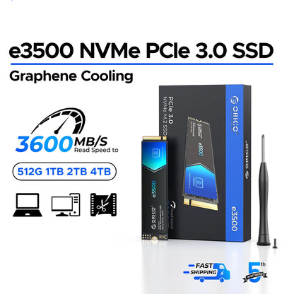 SSD interne ORICO PCIe Gen3x4 NVMe M.2 2280