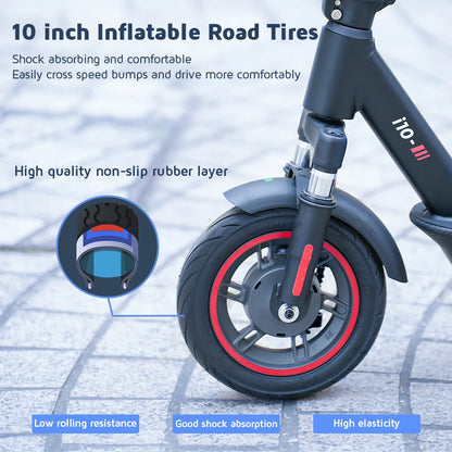 Trottinette Électrique iScooter I10 – 650W, 45 km/h, 45 km d'autonomie, Pliable, Tout-Terrain