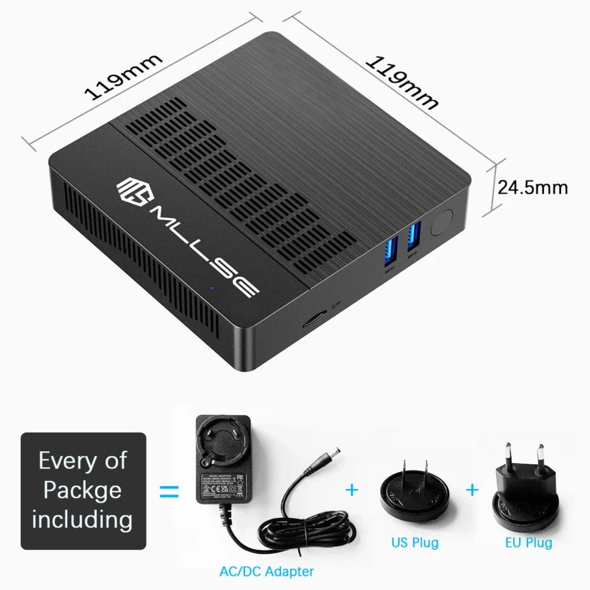 Mini PC M2 Air Intel N4000, 6GB RAM, WiFi, Windows 11 - B-konnect