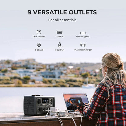 BLUETTI EB3A – Station d'Énergie Portable 600W / 268Wh | Batterie LiFePO₄