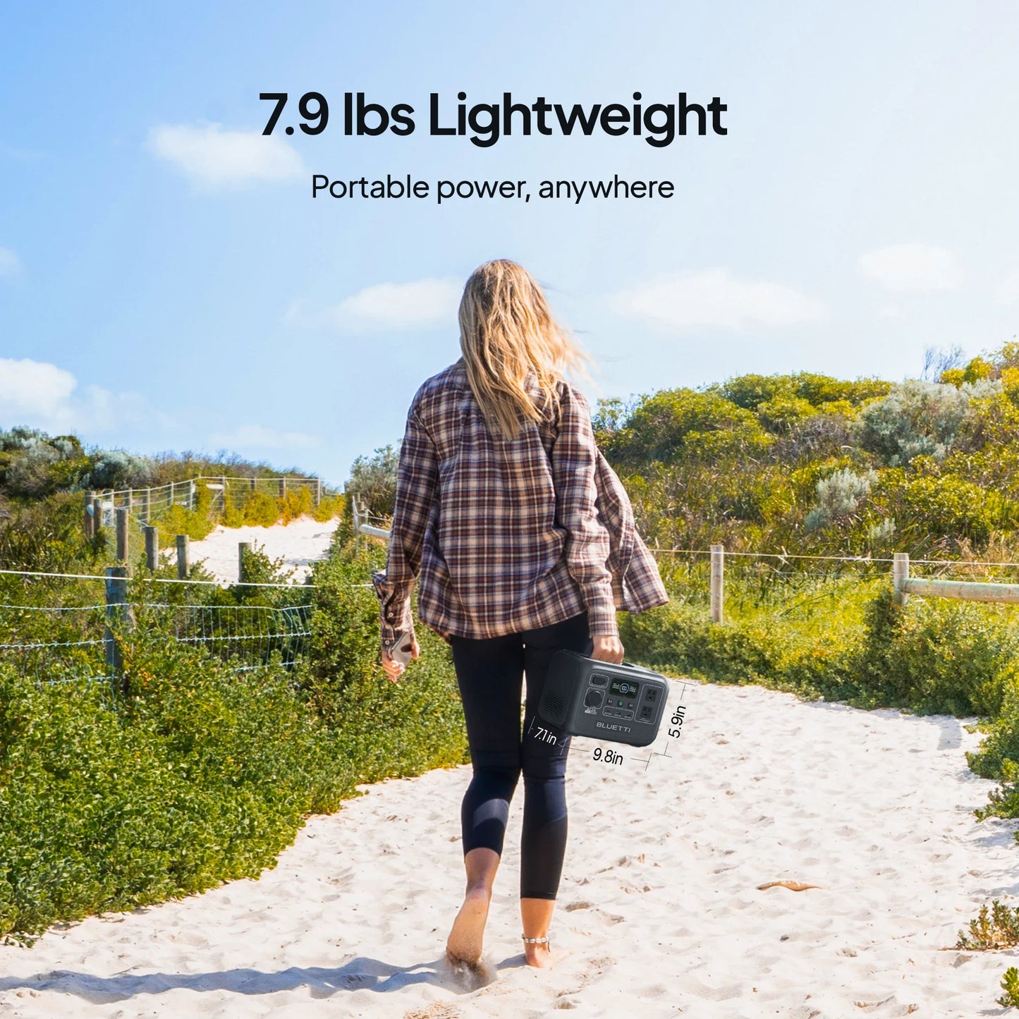 BLUETTI AC2A – Station d'Énergie Portable 204Wh | 300W LiFePO₄