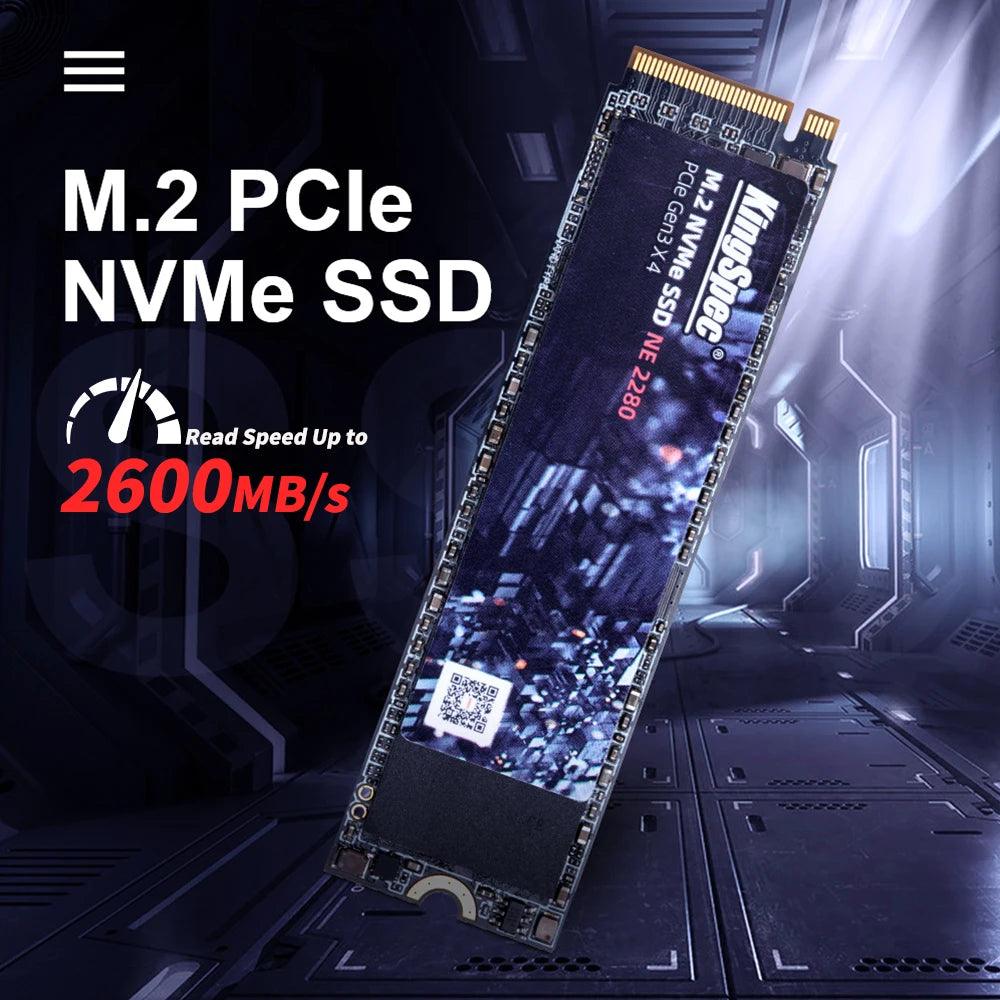 KingSpec SSD M.2 NVMe PCIe 3.0 - 128GB à 2TB Haute Performance - B-konnect