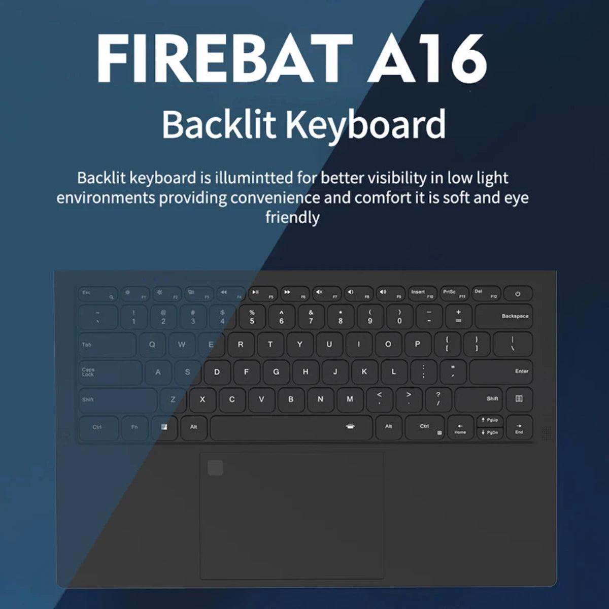 Firebat A16 Ordinateur portable 16'' puissant Intel 5095, léger et ultra rapide 16 GO de ram - B-konnect