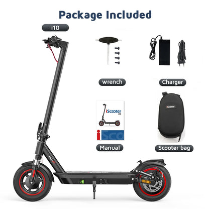 Trottinette Électrique iScooter I10 – 650W, 45 km/h, 45 km d'autonomie, Pliable, Tout-Terrain