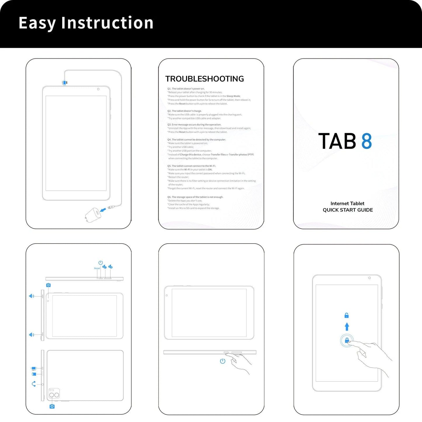 Tablette pour enfants VASOUN B8 - B-konnect