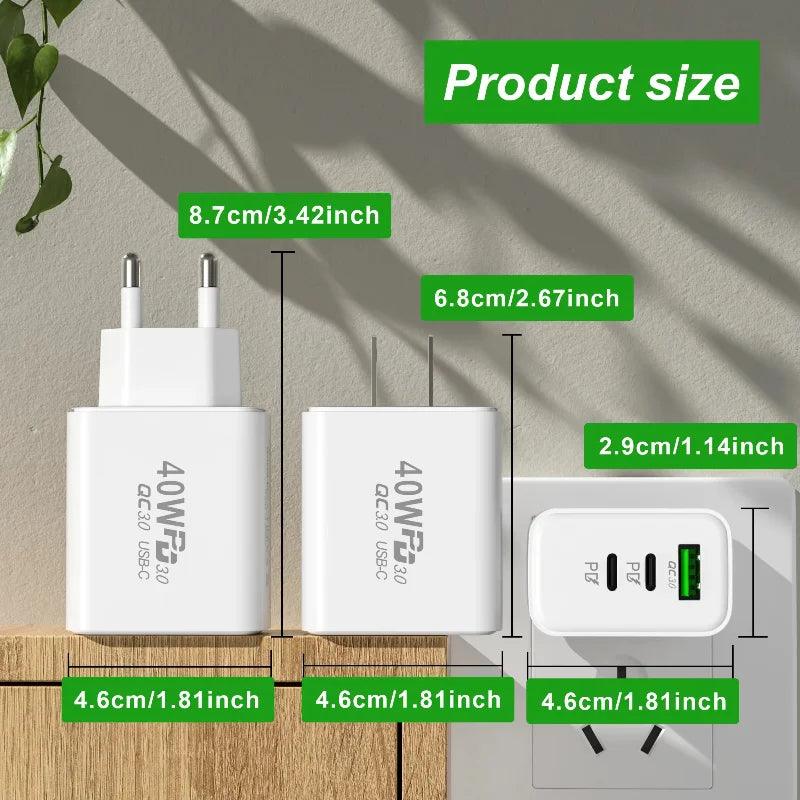 Chargeur rapide 65 W | Chargeur de téléphone 65 W | B-konnect