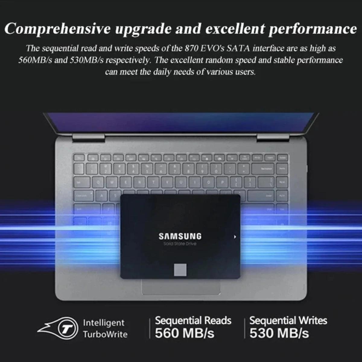 Samsung Disque dur SSD SATA III 2.5 pouce, 870EVO 2TB - B-konnect