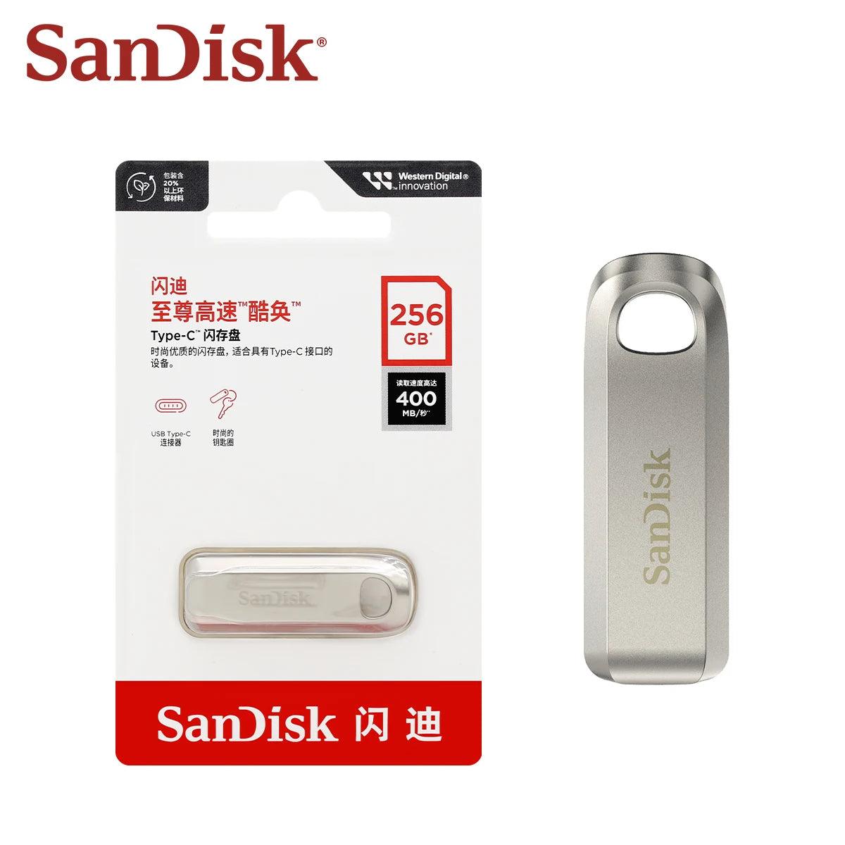 SanDisk CZ75 USB 3.2 type C 64GB 128GB 256GB - B-konnect