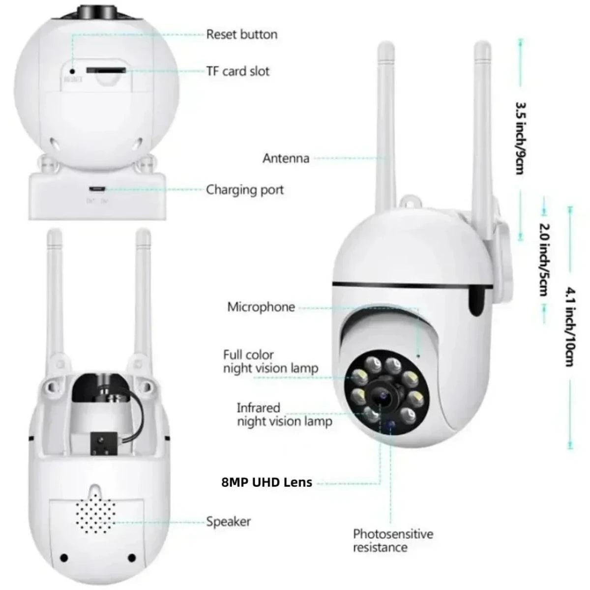 Caméra Wi-Fi 8MP | Caméra de surveillance Wi-Fi | B-konnect