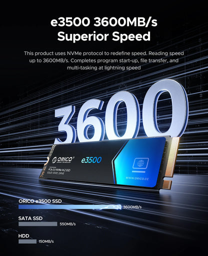 SSD interne ORICO PCIe Gen3x4 NVMe M.2 2280