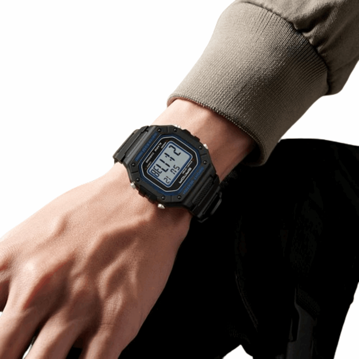 Montre Quartz Homme Étanche, plus LED, avec Chronomètre Sportif - B-konnect