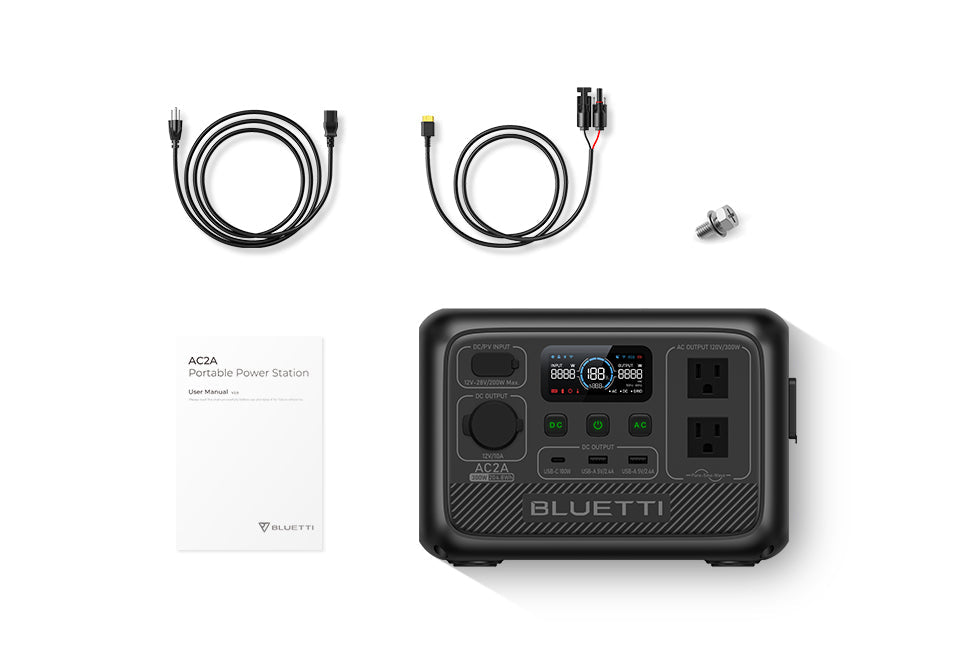 BLUETTI AC2A – Station d'Énergie Portable 204Wh | 300W LiFePO₄