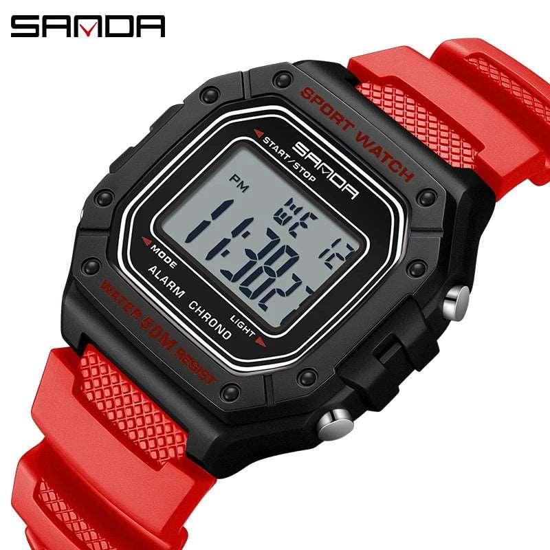 Montre Quartz Homme Étanche, plus LED, avec Chronomètre Sportif - B-konnect