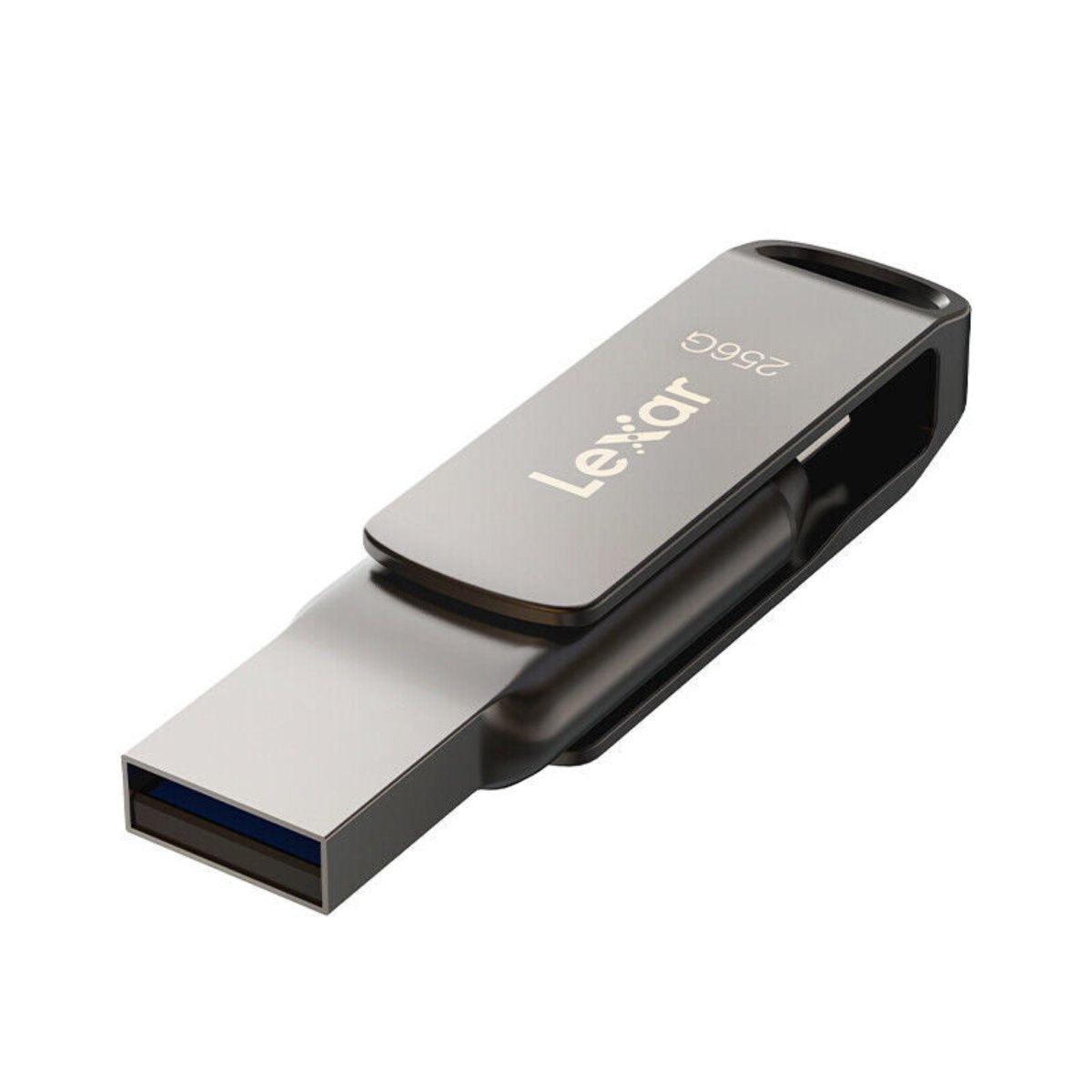 Clé USB Lexar® 256Go D400 Jumpdrive noire Ultras-Rapide, USB-C - B-konnect