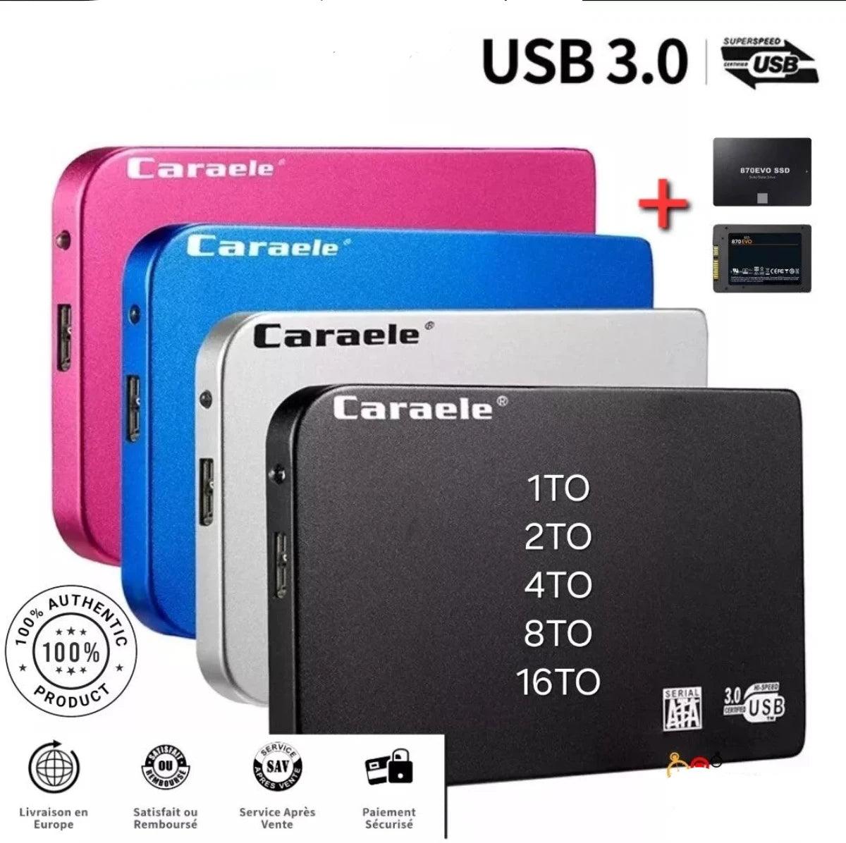 Disque dur SSD mobile USB 3.0 grande capacité de 1 TO à 16 TO - B-konnect