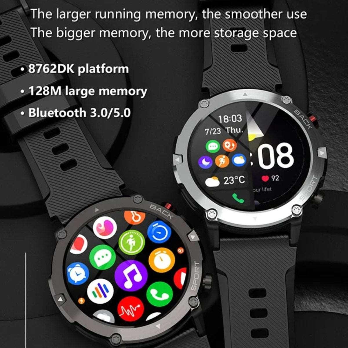 Montre connectée de Sport pour homme et femme, Bluetooth, ios et Android - B-konnect