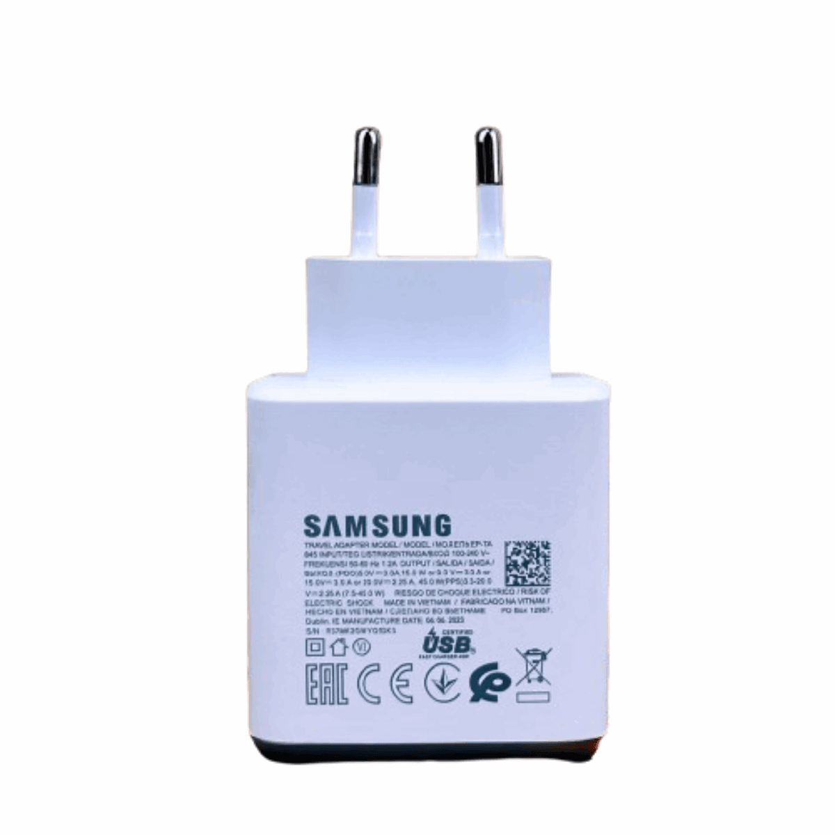 Chargeur Samsung de type C, 45W Charge Ultra Rapide - B-konnect